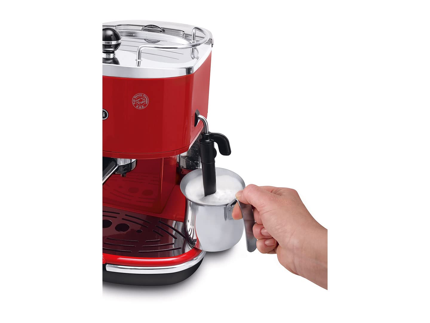 De'Longhi Icona Eco 311.R Macchina da Caffè Espresso Manuale, Caffè in Polvere o in Cialde E.S.E., 1100 W, Rosso
