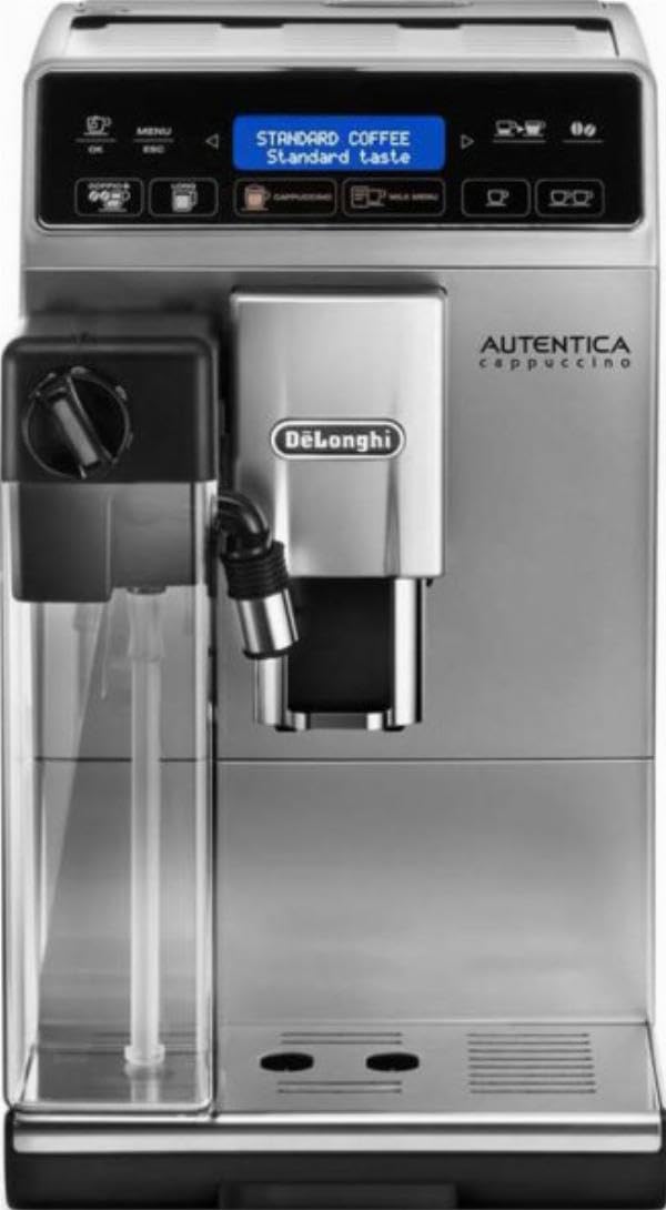 De'Longhi Autentica Machine expresso avec broyeur, technologie exclusive boissons lactées ETAM29.660.SB, 1.4L, Argent et Noir