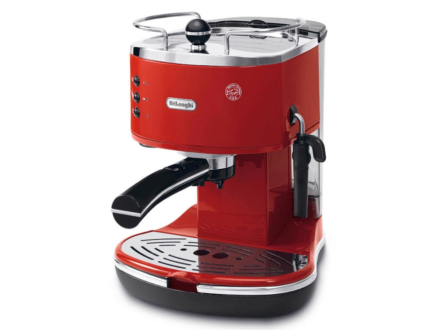 De'Longhi Icona Eco 311.R Macchina da Caffè Espresso Manuale, Caffè in Polvere o in Cialde E.S.E., 1100 W, Rosso