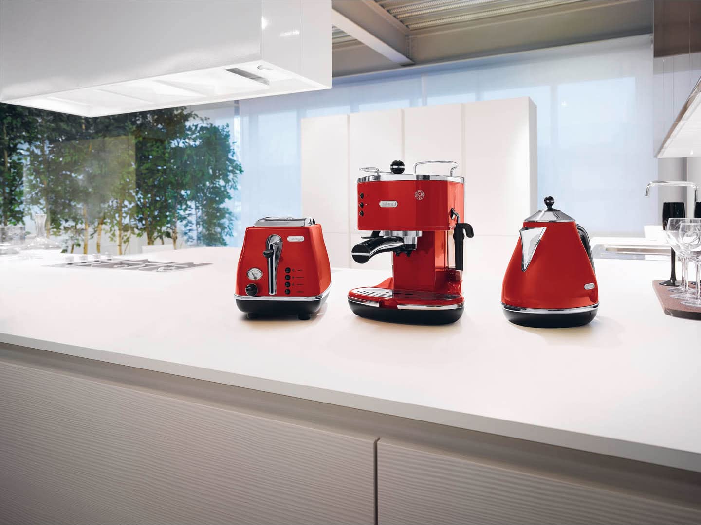 De'Longhi Icona Eco 311.R Macchina da Caffè Espresso Manuale, Caffè in Polvere o in Cialde E.S.E., 1100 W, Rosso