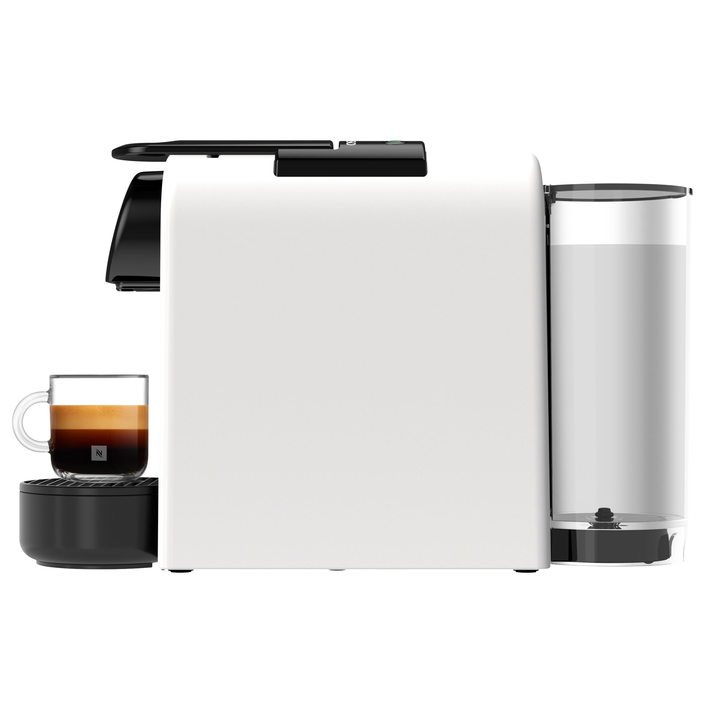 Essenza Mini Machine à café automatique, machine à capsules monotasse, kit de bienvenue inclus, design compact, pression 19 bars, blanc mat