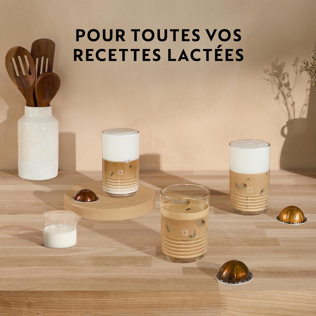 Machine à Café Vertuo POP Noir, Capsules café Vertuo seulement, Technologie Centrifusion, 5 Tailles de Tasses + Kit de Bienvenue, Design Compact, Arrêt Automatique, Noir